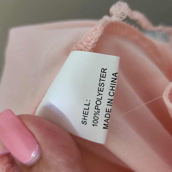 Lioness Peach Deep Vneck Tiered Dress Size S - Picture 8 of 8